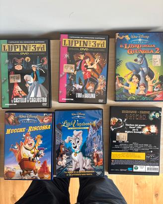 6 DVD ORIGINALI - film animazione Disney