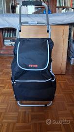 Carrello Vevor porta spesa saliscale con seduta
