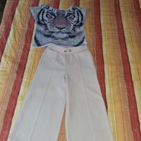 COMPLETO BAMBINA PANTALONE + T-SHIRT ZARA E H&M