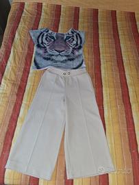 COMPLETO BAMBINA PANTALONE + T-SHIRT ZARA E H&M