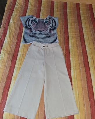 COMPLETO BAMBINA PANTALONE + T-SHIRT ZARA E H&M