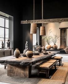 Tavolo Cedro- Olmo - Rovere 400x100 sp.10 cm