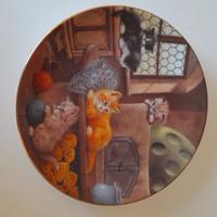 Piatto con gattini in porcellana Khala