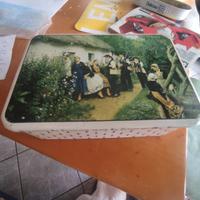 scatola latta biscotti , vintage, Bretagna