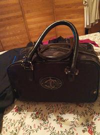 Borsa donna nera tessuto