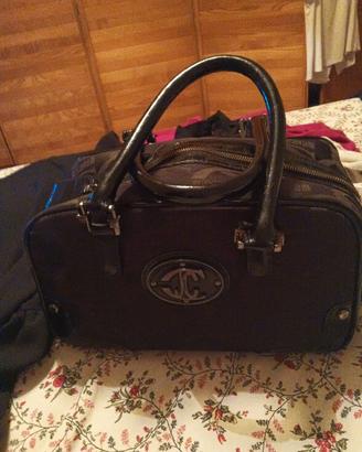 Borsa donna nera tessuto