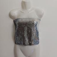 Top pailettes argento Intimissimi