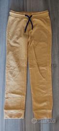 Pantaloni Tuta Joggers bambino color Ocra/Senape  