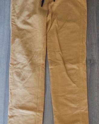 Pantaloni Tuta Joggers bambino color Ocra/Senape  