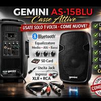 i🎵 Cassa Attiva Gemini AS-15BLU – Come Nuove