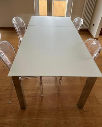 Tavolo calligaris + 4 sedie kartell