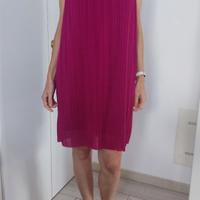 Vestito ciclamino plissettato
