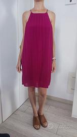 Vestito ciclamino plissettato