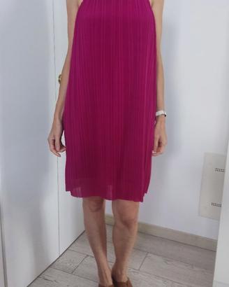 Vestito ciclamino plissettato