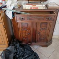 Mobile legno con cassetto e due ante