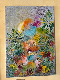 Quadro “Sole e colori dei caraibi”