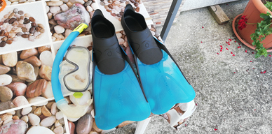 Pinne e maschera sub