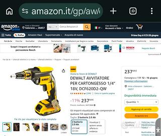 NUOVO DEWALT AVVITATORE CARTONGESSO 18V ORIGINALE 