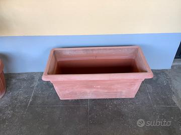 Vaso rettangolare in plastica