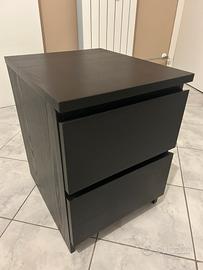 Comodino IKEA MALM marrone-nero COME NUOVO