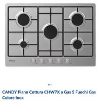 piano cottura Candy CHW7X 75 5G INOX EX CPG75SPX n