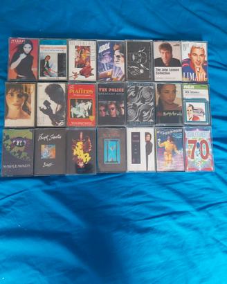 Lotto di 21 musicassette Pop-Rock internazionale