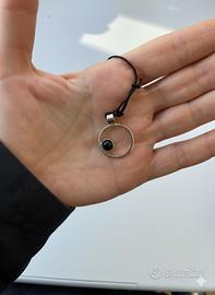 Ciondolo Artigianale in Argento 925 con ossidiana