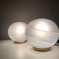 Coppia lampade in vetro di modernariato