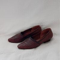 Loafer tacco intrecciato cuoio vintage numero 37