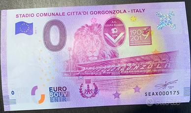 N.5 BANCONOTE ZERO EURO ROSA DI GORGONZOLA-STADIO