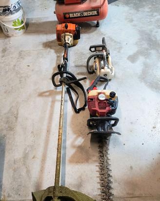 decespugliatore, tosaerba, motosega, compressore