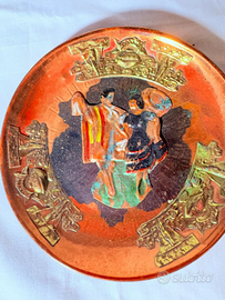 Piatto decorativo ballerini di flamenco vintagE