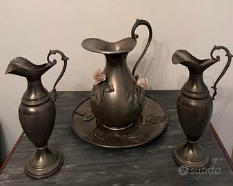 Set anfore in peltro - vintage