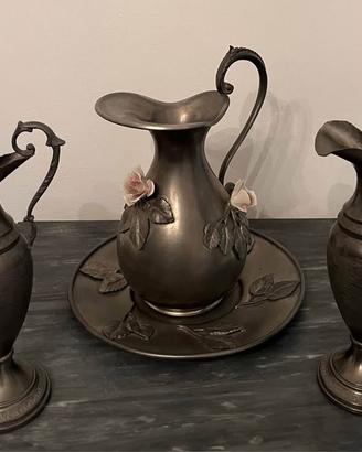 Set anfore in peltro - vintage