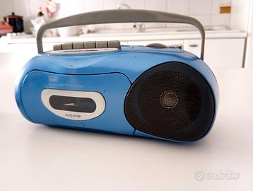 Radio Stereo Mangianastri Portatile TREVI Azzurro