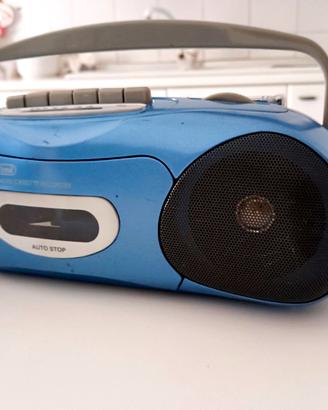 Radio Stereo Mangianastri Portatile TREVI Azzurro