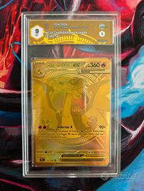 Mega Charizard X ex n°130 Fiamme Spettrali GRAAD 9