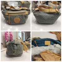 Borsa tessuto jeans e pelle Roccobaroxco