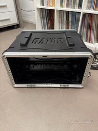 gator grr-4l case rack rigido 4u con ruote e troll