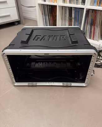 gator grr-4l case rack rigido 4u con ruote e troll