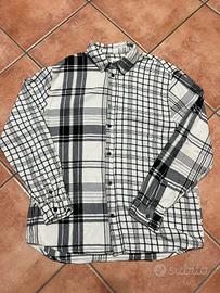 Camicia uomo Zara a quadri bianco e nero – Tg L