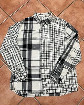 Camicia uomo Zara a quadri bianco e nero – Tg L