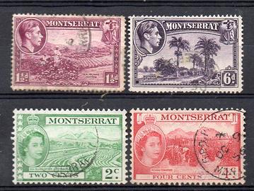 MONTSERRAT Inglese Francobolli diversi.
