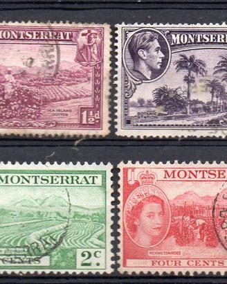 MONTSERRAT Inglese Francobolli diversi.