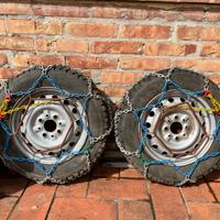Cerchi Fiat + gomme e catene nuove