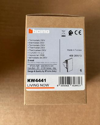 Termostato BTicino Living Now KW4441 Bianco Nuovo