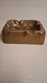 Posacenere brutalista in bronzo anni 60