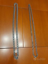 2 lunghe collane/catene da uomo.
