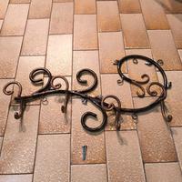 ATTACCAPANNI IN FERRO PIENO BATTUTO 