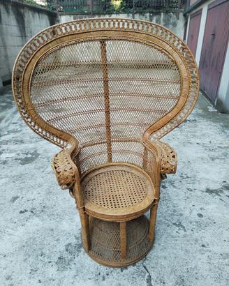 Poltrona vintage “Emmanelle” in rattan